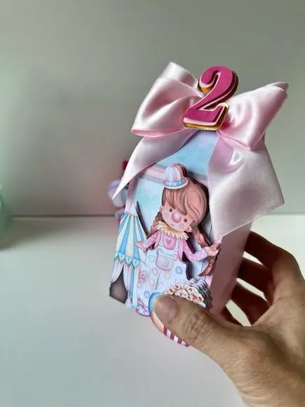 Kit Festa Circo Rosa Luxo 12 Peças | Caixas Personalizadas para Festa Infantil, foto 5 de 5