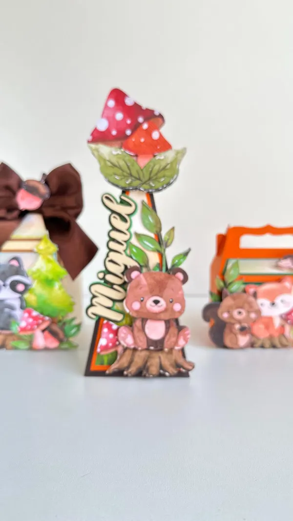 kit de caixas personalizadas luxo tema bosque, foto 3 de 5