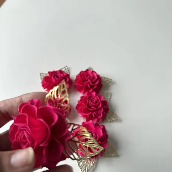 6 Flores de papel 5 cm, foto 3 de 5