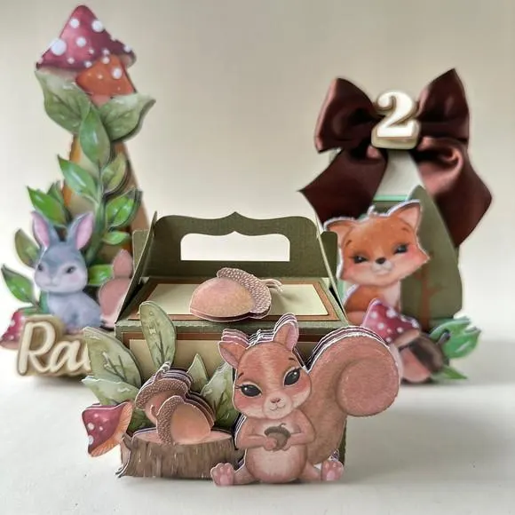 Kit de Caixas Luxo Bosque Encantado- 16 Peças — papelaria personalizada Refinado Encanto