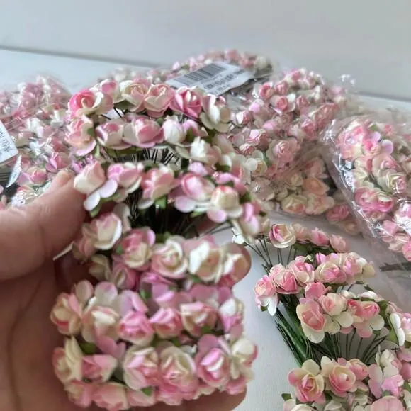 144 Unidades Mini Flores de Papel 1,5cm, foto 4 de 5