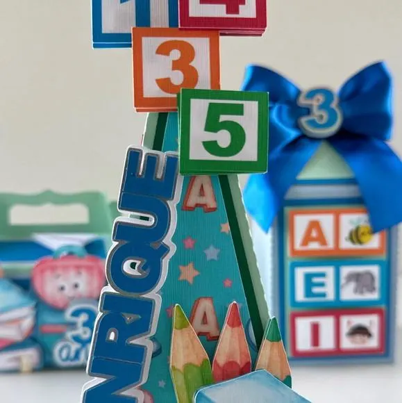Kit Festa ABC Luxo 12 Peças | Caixas Personalizadas para Festa Infantil, foto 3 de 5