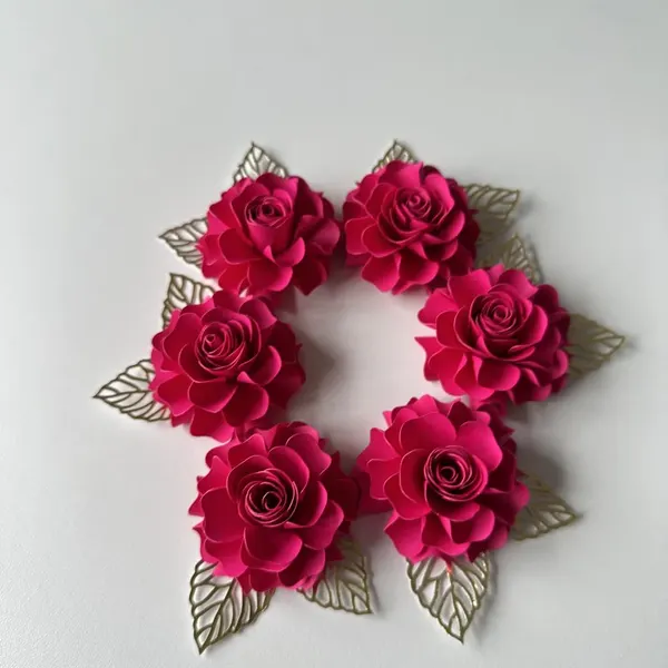 6 Flores de papel 5 cm, foto 2 de 5