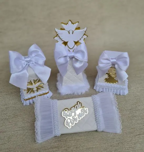 Kit Festa Batizado Luxo (24 Peças). — papelaria personalizada Refinado Encanto
