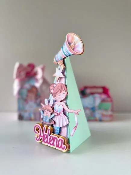 Kit Festa Circo Rosa Luxo 12 Peças | Caixas Personalizadas para Festa Infantil, foto 4 de 5