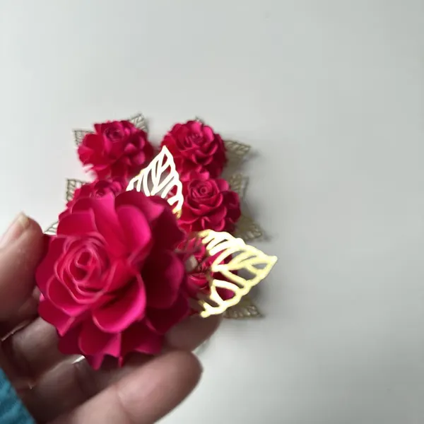 6 Flores de papel 5 cm, foto 4 de 5