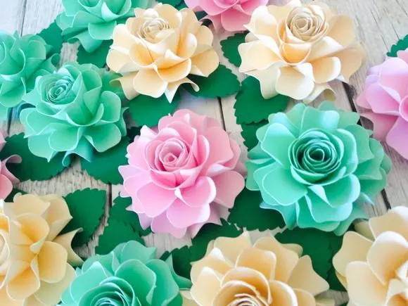 10 Flores de Papel 5cm, foto 4 de 5