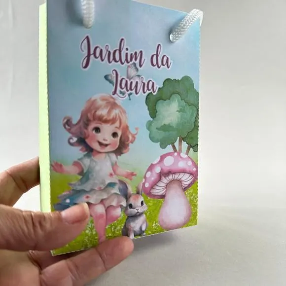 10 Sacolinhas de Papel Pequena / Festa Jardim — papelaria personalizada Refinado Encanto