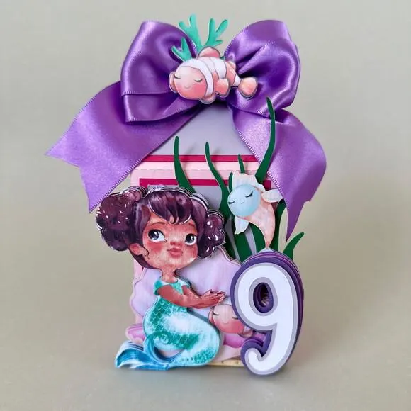 Kit Festa Sereia Luxo 12 Peças | Caixas Personalizadas para Festa Infantil, foto 5 de 5