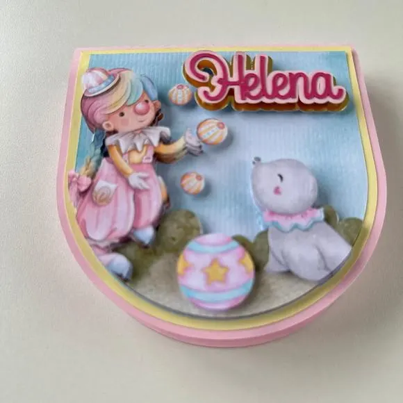 10 Convites Infantil Shaker Tema Circo | Convite Personalizado Luxo com Efeito 3D — papelaria personalizada Refinado Encanto
