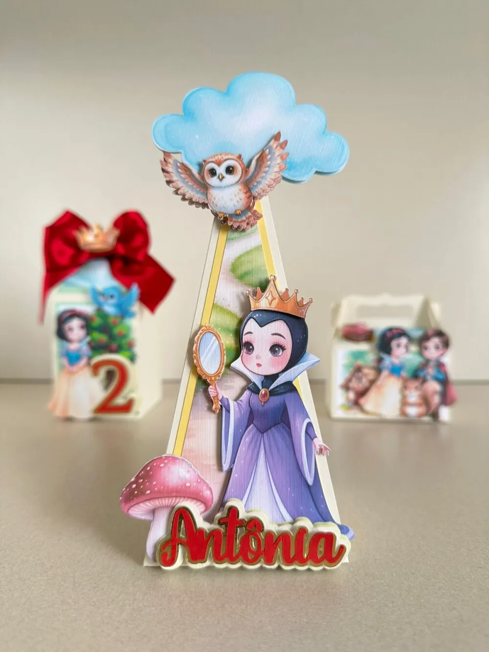 Kit Festa Branca de Neve Luxo 12 Peças | Caixas Personalizadas para Festa Infantil — papelaria personalizada Refinado Encanto