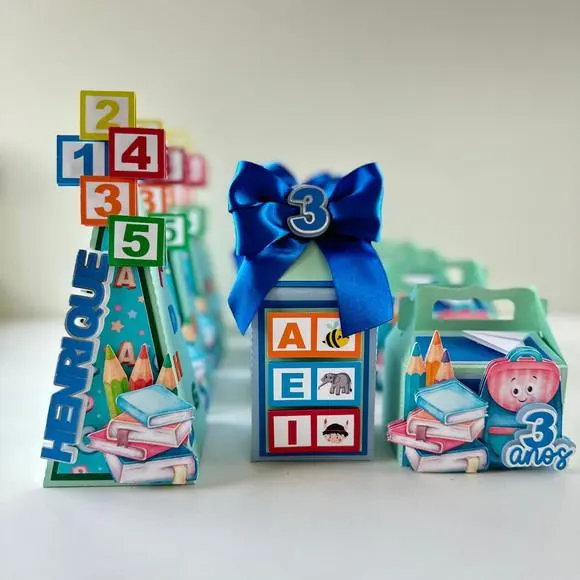 Kit Festa ABC Luxo 12 Peças | Caixas Personalizadas para Festa Infantil, foto 4 de 5
