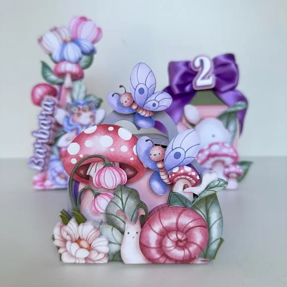Kit Festa Jardim Encantado Luxo 12 Peças | Caixas Personalizadas para Festa Infantil — papelaria personalizada Refinado Encanto