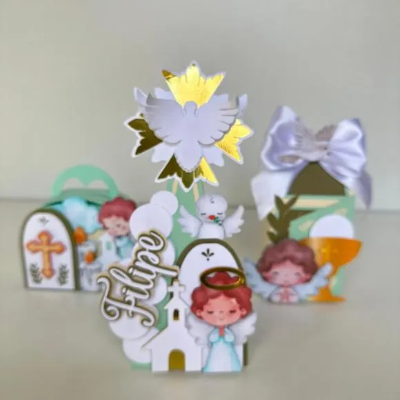Kit Batizado Luxo 12 Peças | Caixas Personalizadas para Batizado, foto 2 de 5