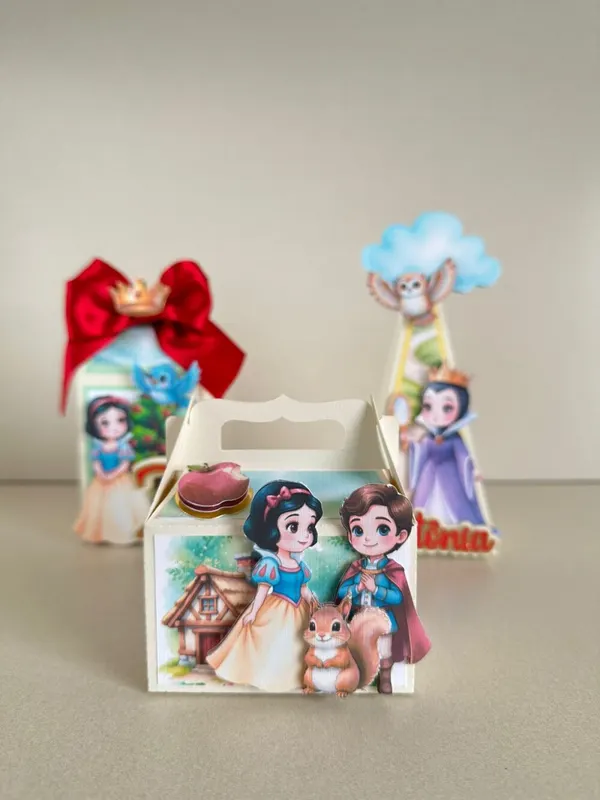 Kit Festa Branca de Neve Luxo 12 Peças | Caixas Personalizadas para Festa Infantil, foto 6 de 6