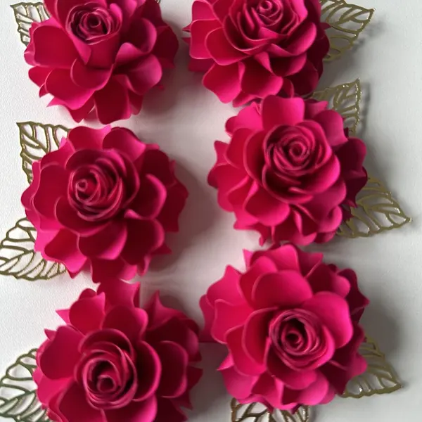 6 Flores de papel 5 cm, foto 5 de 5