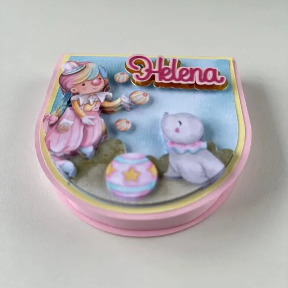 10 Convites Infantil Shaker Tema Circo | Convite Personalizado Luxo com Efeito 3D, foto 5 de 5