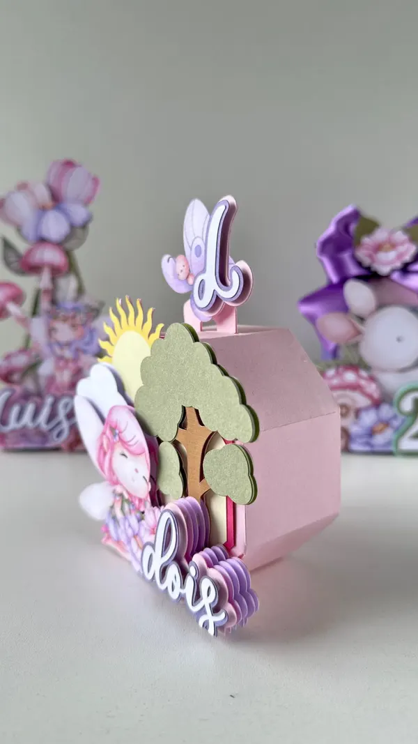 kit de caixas personalizadas premium com cenarios jardim 12 peças, foto 6 de 6